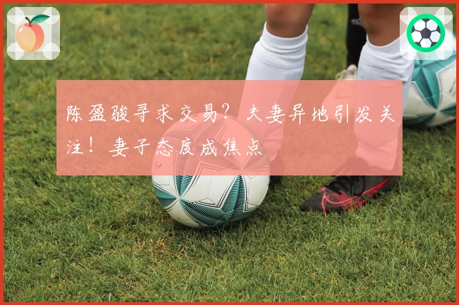 陈盈骏寻求交易？夫妻异地引发关注！妻子态度成焦点